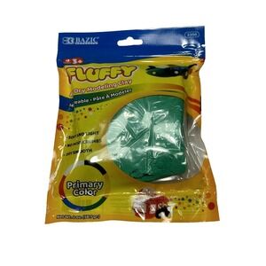 fluffy air dry modeling clay for kids 2 OZ GREEN